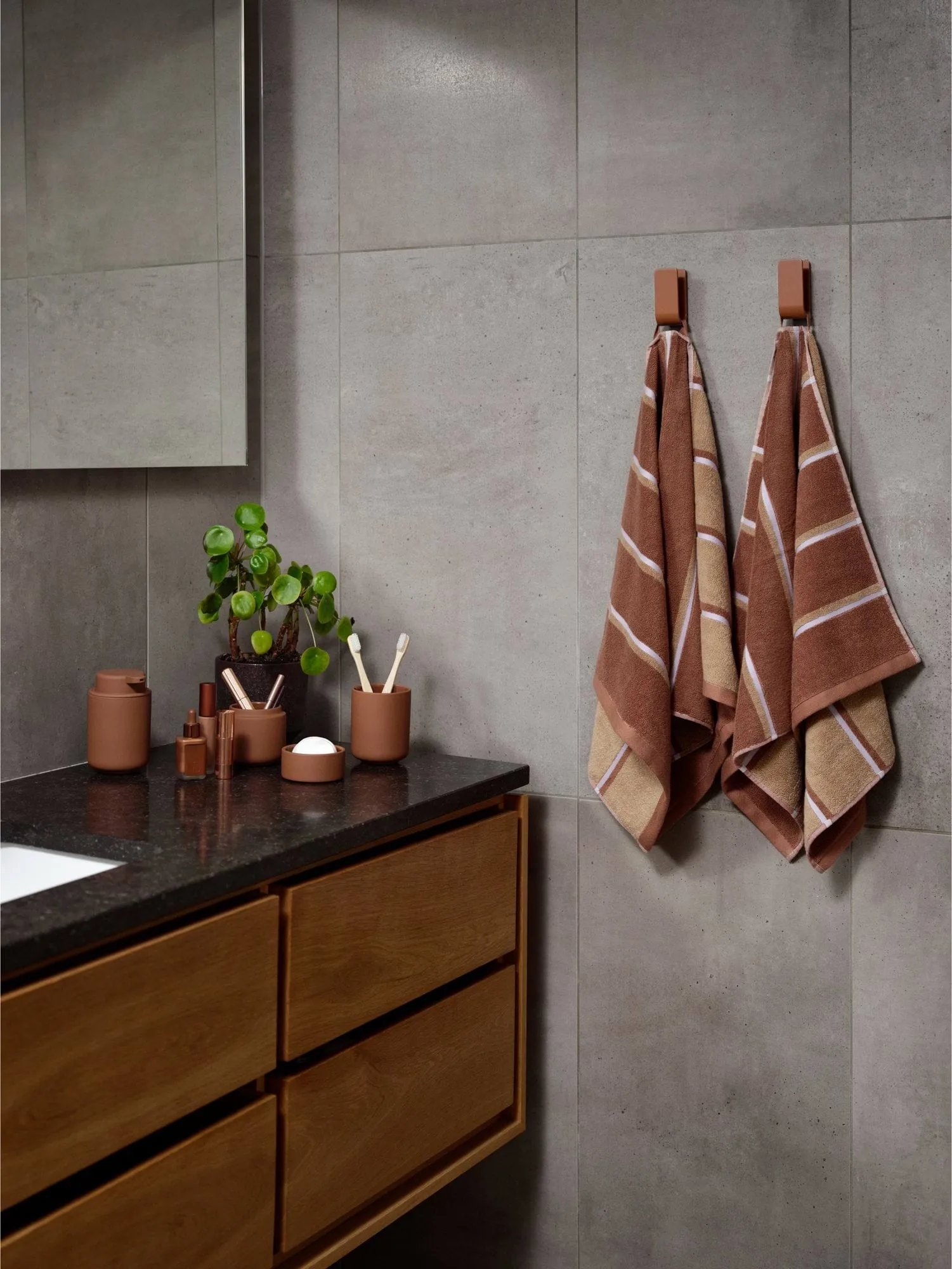 사우나 타월, Terracotta-camel-lupine, 50x100 cm Zone Denmark | 존 덴마크