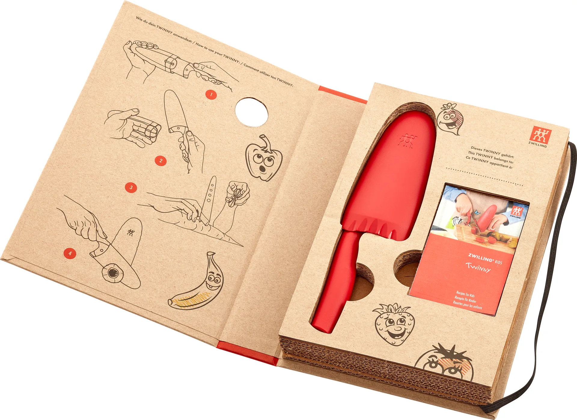 트위니 나이프 10 cm, Red Zwilling | 즈윌링