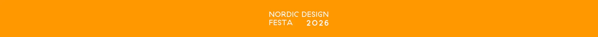 주황색 배경에 'Nordic Design Festa 2026' 텍스트.
